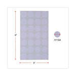 Self-Adhesive Removable Color-Coding Labels, 0.75" dia, White, 28/Sheet, 36 Sheets/Pack