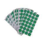 Self-Adhesive Removable Color-Coding Labels, 0.75" dia, Green, 28/Sheet, 36 Sheets/Pack