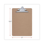 Hardboard Clipboard, 1.25" Clip Capacity, Holds 8.5 x 11 Sheets, Brown, 3/Pack