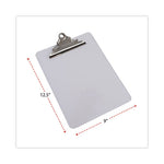 Plastic Clipboard with High Capacity Clip, 1.25" Clip Capacity, Holds 8.5 x 11 Sheets, Clear