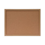 Cork Board with Oak Style Frame, 24 x 18, Tan Surface