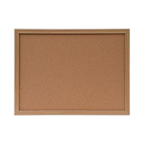 Cork Board with Oak Style Frame, 24 x 18, Tan Surface