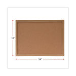 Cork Board with Oak Style Frame, 24 x 18, Tan Surface