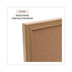 Cork Board with Oak Style Frame, 24 x 18, Tan Surface