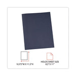 Two-Pocket Portfolios with Tang Fasteners, 0.5" Capacity, 11 x 8.5, Dark Blue, 25/Box