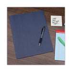 Two-Pocket Portfolios with Tang Fasteners, 0.5" Capacity, 11 x 8.5, Dark Blue, 25/Box