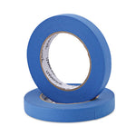 Premium Blue Masking Tape with UV Resistance, 3" Core, 18 mm x 54.8 m, Blue, 2/Pack