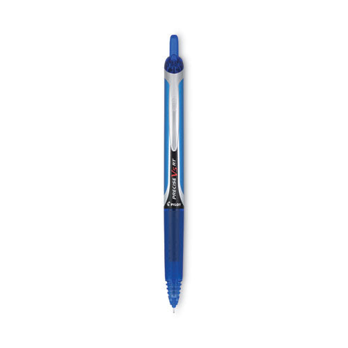 Precise V5RT Roller Ball Pen, Retractable, Extra-Fine 0.5 mm, Blue Ink, Blue Barrel
