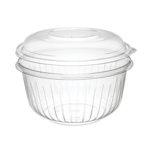 PresentaBowls Bowl/Lid Combo-Paks, 48 oz, Clear, Plastic, 126/Carton