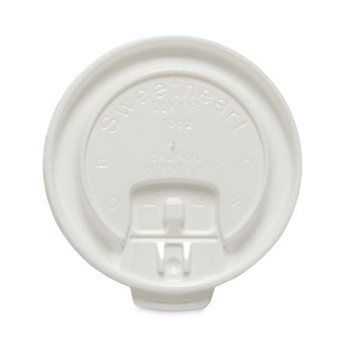 Lift Back and Lock Tab Cup Lids for Foam Cups, Fits 10 oz Trophy Cups, White, 2,000/Carton