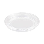 Bare Eco-Forward RPET Deli Container Lids, ProPlanet Seal, Recessed Lid, Fits 8 oz, Clear, Plastic, 50/Pack, 10 Packs/Carton