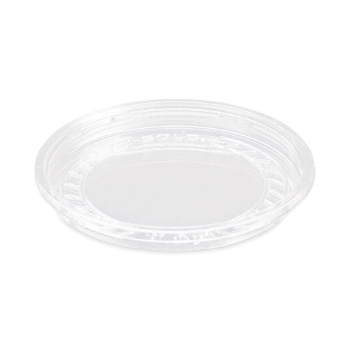 Bare Eco-Forward RPET Deli Container Lids, ProPlanet Seal, Recessed Lid, Fits 8 oz, Clear, Plastic, 50/Pack, 10 Packs/Carton