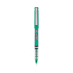 Precise V5 Roller Ball Pen, Stick, Extra-Fine 0.5 mm, Green Ink, Green/Clear Barrel, Dozen