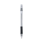 EasyTouch Ballpoint Pen, Stick, Fine 0.7 mm, Black Ink, Clear/Black Barrel, Dozen