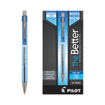 Better Ballpoint Pen, Retractable, Fine 0.7 mm, Blue Ink, Translucent Blue Barrel, Dozen