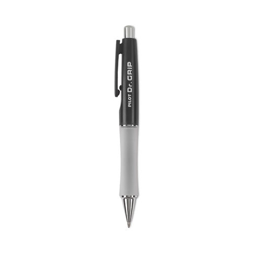 Dr. Grip Ballpoint Pen, Retractable, Medium 1 mm, Black Ink, Black Barrel