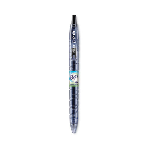 B2P Bottle-2-Pen Recycled Gel Pen, Retractable, Fine 0.7 mm, Black Ink, Translucent Blue Barrel