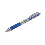 EasyTouch Ballpoint Pen, Retractable, Fine 0.7 mm, Blue Ink, Clear Barrel, Dozen