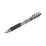 EasyTouch Ballpoint Pen, Retractable, Medium 1 mm, Black Ink, Clear Barrel, Dozen