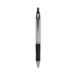 Acroball Pro Advanced Ink Hybrid Gel Pen, Retractable, Medium 1 mm, Black Ink, Silver/Black Barrel, Dozen