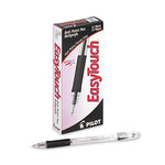 EasyTouch Ballpoint Pen, Stick, Fine 0.7 mm, Black Ink, Clear/Black Barrel, Dozen