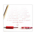 EasyTouch Ballpoint Pen, Retractable, Medium 1 mm, Red Ink, Clear Barrel, Dozen