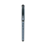 V Razor Point Liquid Ink Porous Point Pen, Stick, Extra-Fine 0.5 mm, Black Ink, Gray/Smoke Barrel, Dozen