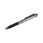 FriXion Clicker Erasable Gel Pen, Retractable, Extra-Fine 0.5 mm, Black Ink, Black Barrel, Dozen