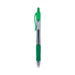 G2 Premium Gel Pen, Retractable, Extra-Fine 0.5 mm, Green Ink, Smoke/Green Barrel, Dozen