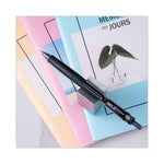 G-Knock BeGreen Gel Pen, Retractable, Fine 0.7 mm, Black Ink, Smoke/Black Barrel, Dozen