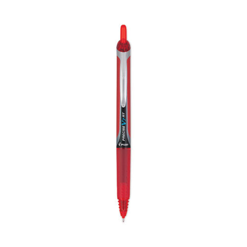 Precise V7RT Roller Ball Pen, Retractable, Fine 0.7 mm, Red Ink, Red Barrel