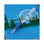 EasyTouch Ballpoint Pen, Retractable, Fine 0.7 mm, Blue Ink, Clear Barrel, Dozen