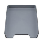 Fusion Letter Tray, 1 Section, Letter Size Files, 9.75" x 12.5" x 1.75", Black