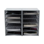 Snap Configurable Tray System, 12 Compartments, 22.75 x 9.75 x 13, Gray