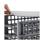 Snap Configurable Tray System, 12 Compartments, 22.75 x 9.75 x 13, Gray