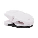 Magnetic/Adhesive Clips, 0.25" Jaw Capacity, White, 20/Box