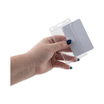 Frosted Two-Card Rigid Badge Holders, Vertical, Frosted 2.5" x 4.13" Holder, 2.13" x 3.38" Insert, 25/Box