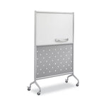 Rumba Whiteboard Screen Accessories, Eraser Tray, 12.25 x 3.5 x 2.25, Magnetic Mount, Silver