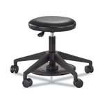 L Stool, Backless, Supports Up to 250 lb, 19.25" to 24.25" Seat Height, Black