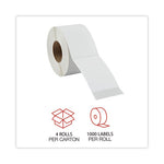 Thermal Transfer Blank Shipping Labels, Label Printers, 4 x 6, White, 1,000/Roll, 4 Rolls/Carton