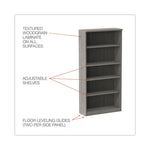 Alera Valencia Series Bookcase, Five-Shelf, 31.75w x 14d x 64.75h, Gray