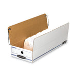 STOR/FILE Check Boxes, 9.25" x 25" x 4.13", White/Blue, 12/Carton