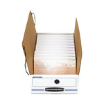 LIBERTY Check and Form Boxes, 9.25" x 23.75" x 4.25", White/Blue, 12/Carton