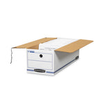 LIBERTY Check and Form Boxes, 9" x 24.25" x 7.5", White/Blue, 12/Carton