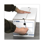 LIBERTY Check and Form Boxes, 9.75" x 23.75" x 6.25", White/Blue, 12/Carton