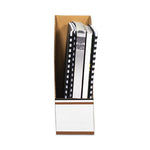 Corrugated Cardboard Magazine File, 4 x 9 x 11.5, Wood Grain, 12/Carton