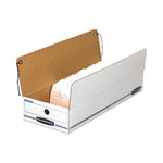 LIBERTY Check and Form Boxes, 9" x 24" x 6.38", White/Blue, 12/Carton