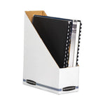 Stor/File Corrugated Magazine File, 4 x 9.25 x 11.75, White, 12/Carton