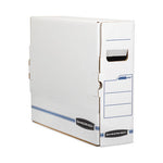 X-Ray Storage Boxes, 5" x 18.75" x 14.88", White/Blue, 6/Carton