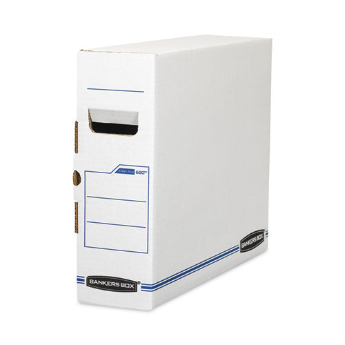 X-Ray Storage Boxes, 5" x 18.75" x 14.88", White/Blue, 6/Carton